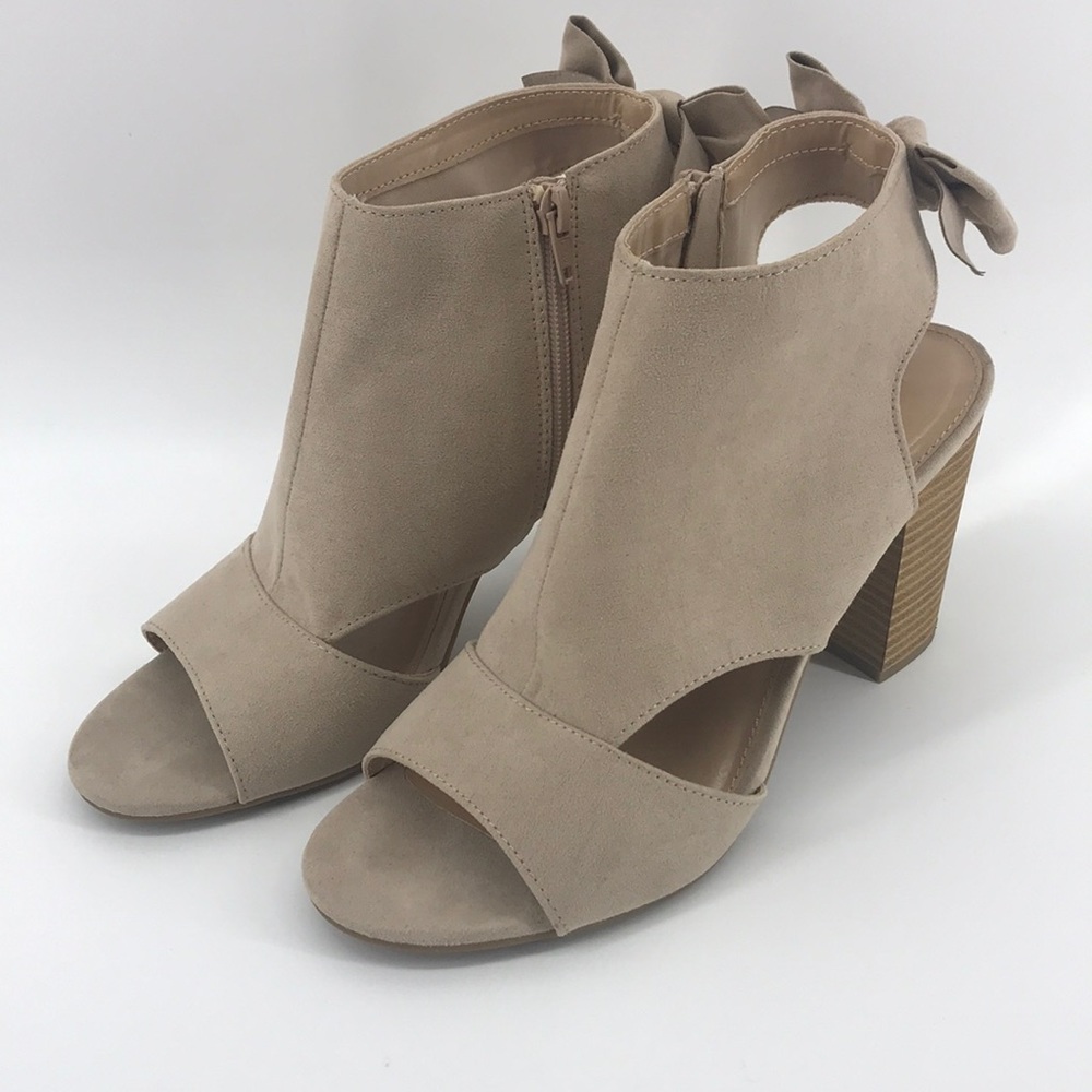 Lauren Conrad Suede Bootie Heels